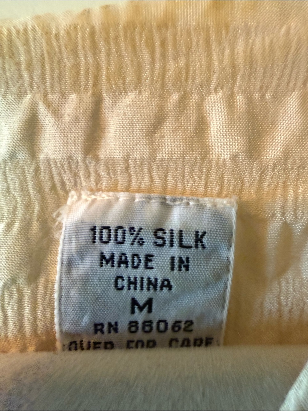 Vintage 1990's Klis Collection Cream Textured Silk Button-Front Blouse - Picture 3 of 12